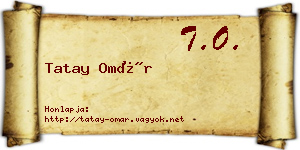 Tatay Omár névjegykártya